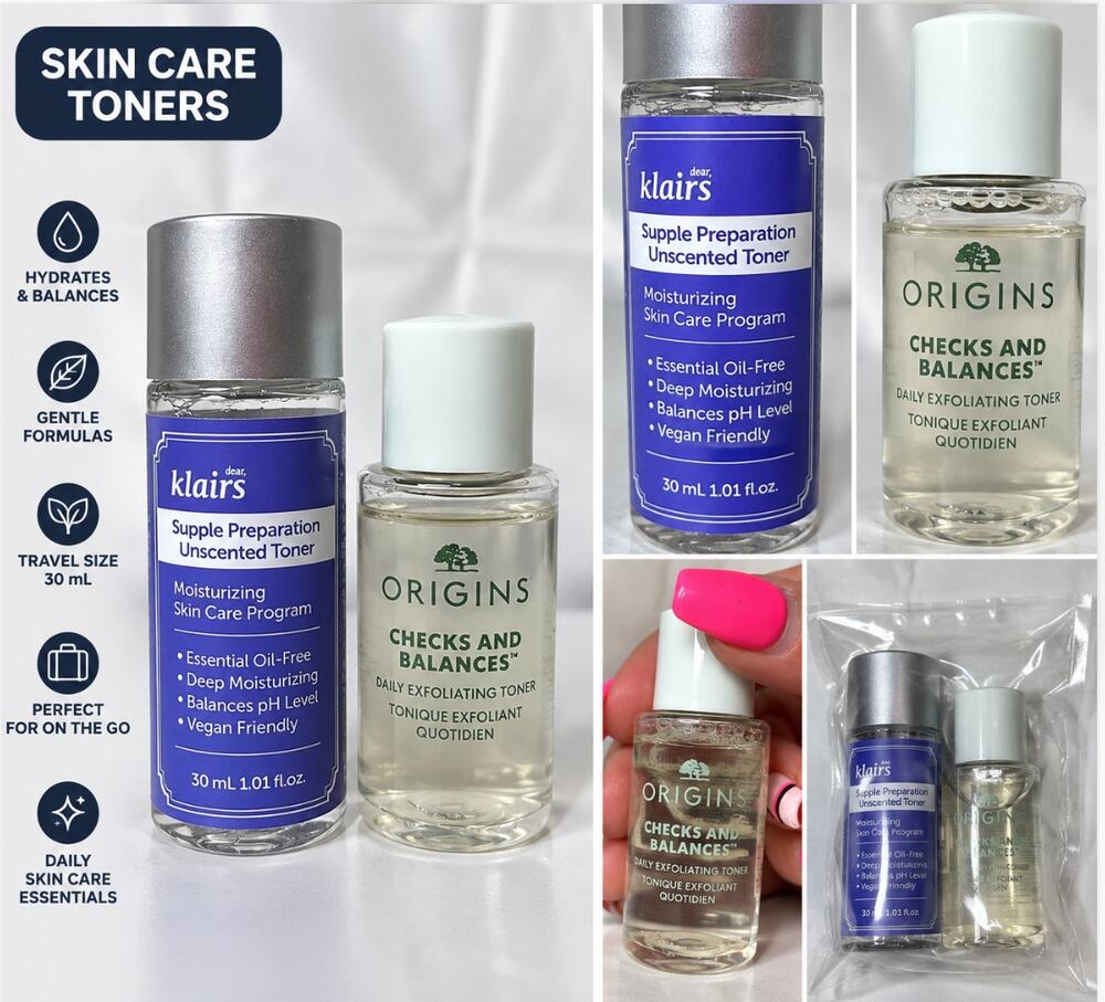 Klairs Supple Preparation & Origins Checks and Balances Toner Open Box, Unused